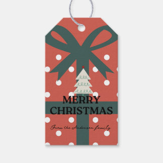 Étiquettes-cadeau Minimalist christmas tree gift tags
