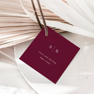 Étiquettes Cadeau Minimaliste et Chic Mariage Remerciements Bourgo