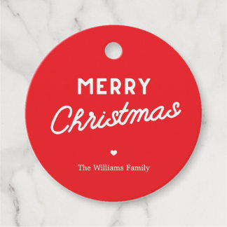 Étiquettes Cadeau Minimaliste 'Joyeux Noël' personnalisé pour les Fê