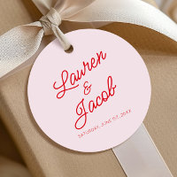 minimaliste moderne rose et Mariage rouge