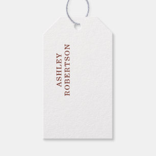 Étiquettes-cadeau Minimaliste Professionnel Moderne Simple Nom Perso