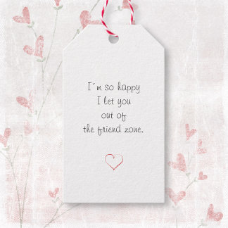 Étiquettes-cadeau Minimaliste Simple Cœur d'Amour de la Saint-Valent