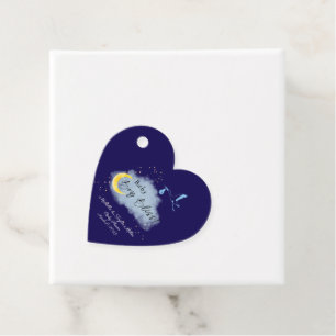 Étiquettes Cadeau Minuit Blue Starlit Baby Boy Bliss Stork