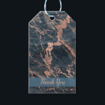 Étiquettes-cadeau Misty Rustic Bleu & Rose Or rose Glam Marbre<br><div class="desc">Éléments correspondants disponibles</div>