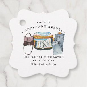 Étiquettes Cadeau Mode aquarelle   Balise de blocage d'entreprise