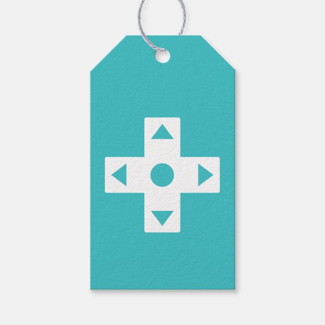 Étiquettes-cadeau Mode multijoueur dans la balise Cadeau Turquoise (Devant)