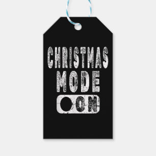 Étiquettes-cadeau Mode Noël activé - Fun Christmas Holiday