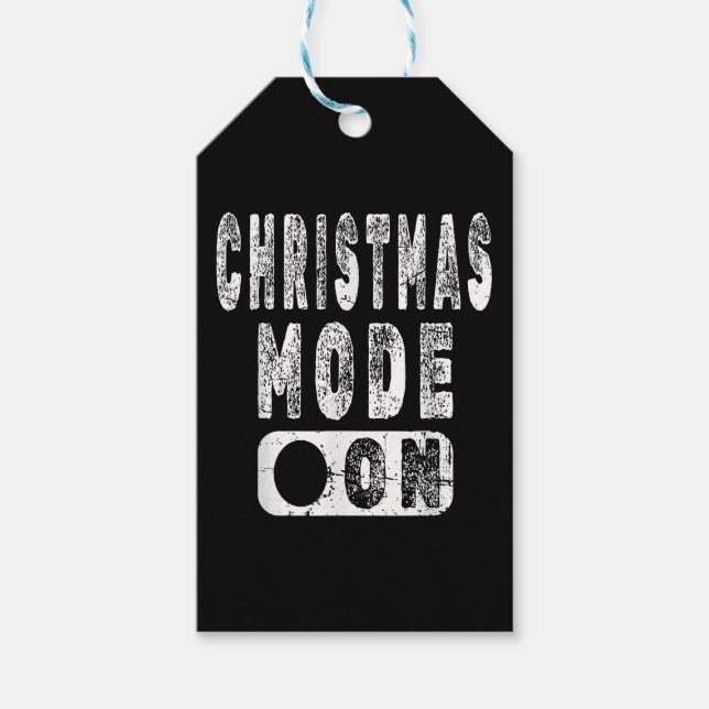 Étiquettes-cadeau Mode Noël activé - Fun Christmas Holiday (Devant)