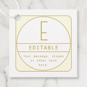 Étiquettes Cadeau Modèle de conception rétro-moderne éditable or et