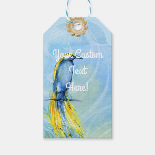 Étiquettes-cadeau Modèle de fantaisie d'oiseau pour la faveur faite