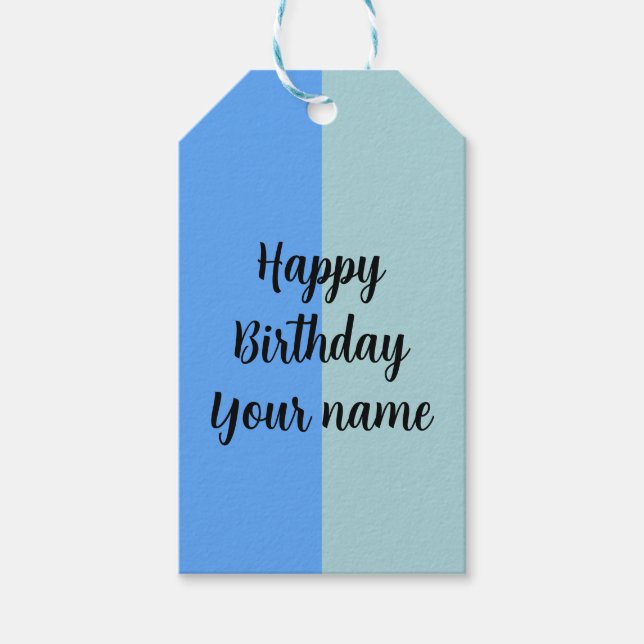 Étiquettes-cadeau Modèle de Joyeux Anniversaire Nom (Devant)
