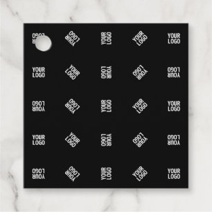 Étiquettes Cadeau Modèle de Motif Logo moderne unique Black