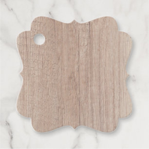 Étiquettes Cadeau Modèle de planche en bois marron personnalisé