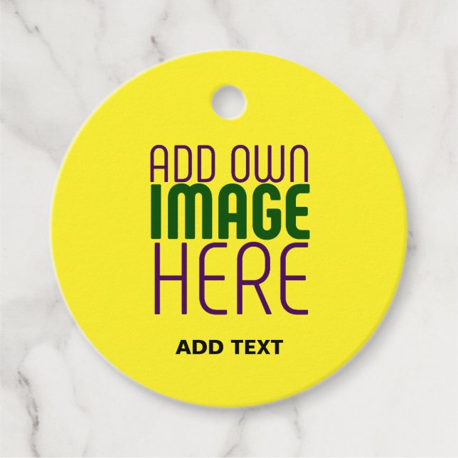 ÉTIQUETTES CADEAU MODELE DE TEXTE D'IMAGE JAUNE CLAIR ÉDITABLE MODER (Devant)