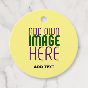 ÉTIQUETTES CADEAU MODELE DE TEXTE D'IMAGE JAUNE PASTEL ÉDITABLE MODE