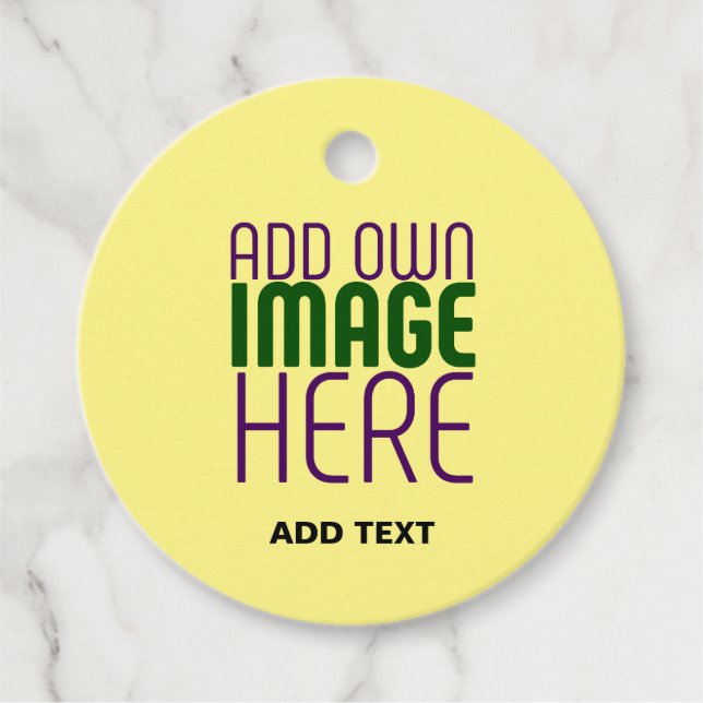 ÉTIQUETTES CADEAU MODELE DE TEXTE D'IMAGE JAUNE PASTEL ÉDITABLE MODE (Devant)