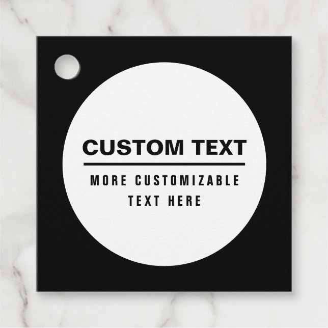 Étiquettes Cadeau Modèle de texte personnalisable simple gras (Devant)