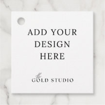 Modèle d'étiquette de faveur vierge avec encoche p