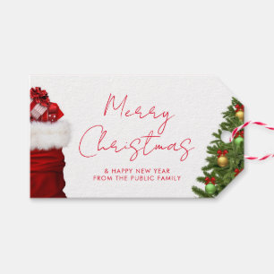 Étiquettes-cadeau Modèle personnalisé Joyeux Noël Bonne Année