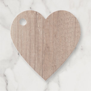 Étiquettes Cadeau Modèle personnalisé vierge aspect bois marron