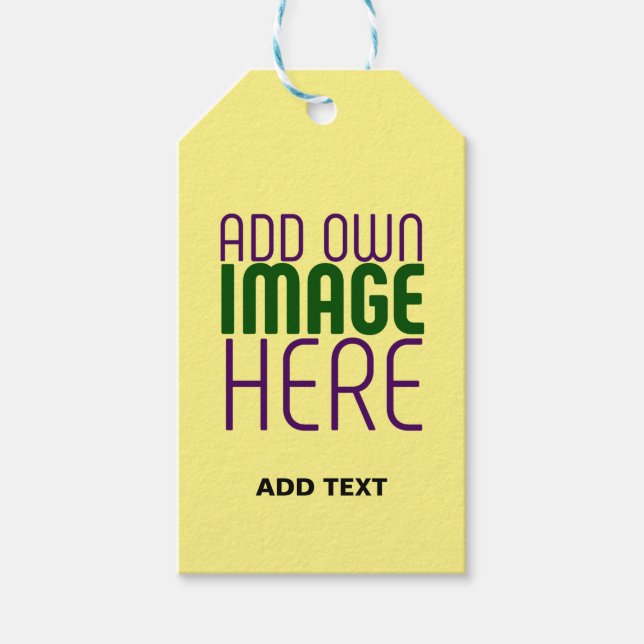 ÉTIQUETTES-CADEAU MODÈLE TEXTE MODERNE PASTEL JAUNE D'IMAGE (Devant)