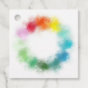 Étiquettes Cadeau Modèle vierge abstrait coloré Ajoutez votre texte