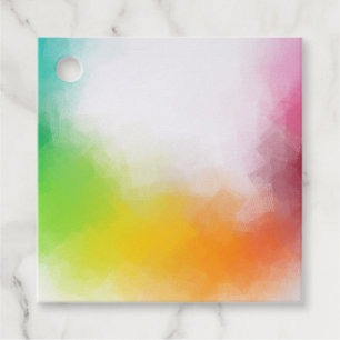 Étiquettes Cadeau Modèle vierge d'art abstrait moderne coloré tendan