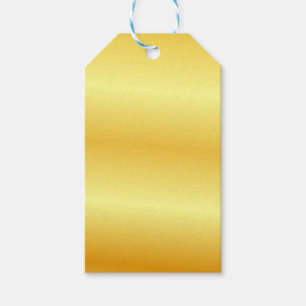 Étiquettes-cadeau Modèle vierge métallisé or faux élégant