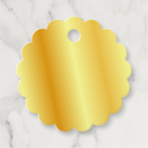Étiquettes Cadeau Modèle vierge métallisé or faux tendance