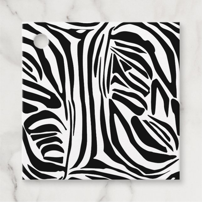 Étiquettes Cadeau Modèle Zèbre (Devant)