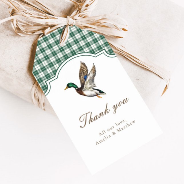 Étiquettes-cadeau Modern Mallard Duck Neutral Baby Shower Favor (Créateur téléchargé)