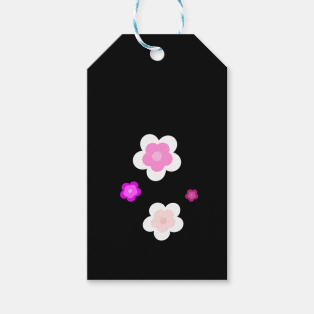 Étiquettes-cadeau Modern Spring gradient purple flora pattern  (Devant)