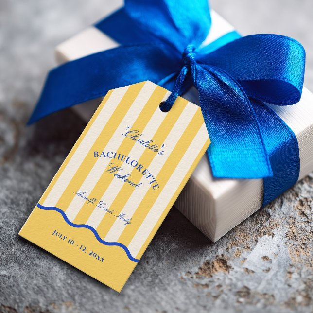 Étiquettes-cadeau Modern Summer Bachelorette Weekend  (Créateur téléchargé)