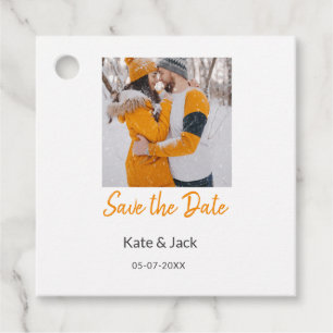 Étiquettes Cadeau Moderne boho enregistrer la date ajouter QR nom da