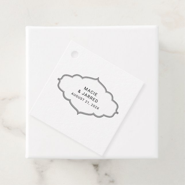 Étiquettes Cadeau Moderne Elegant Classic Minimaliste (En situation)