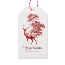 Moderne élégant Red Deer Toile Bois