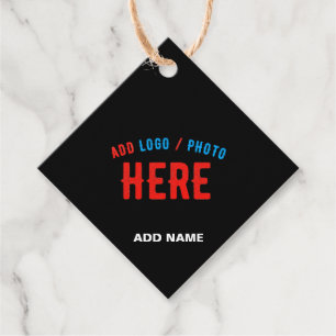 ÉTIQUETTES CADEAU MODERNE ET MODERNE PERSONNALISABLE NOIR VÉRIFIÉ