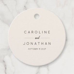 Étiquettes Cadeau Moderne minimaliste élégant mariage personnalisé i