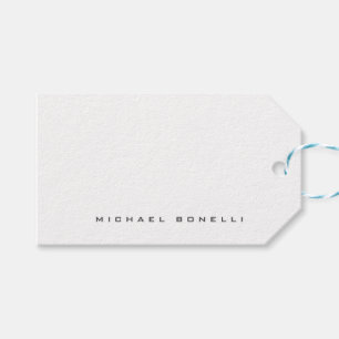 Étiquettes-cadeau Moderne Nom Propre Minimaliste Simple