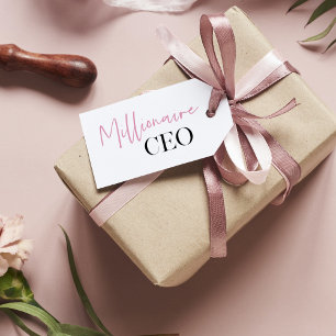 Étiquettes-cadeau Moderne Rose fille Boss Best Girly Cadeau Cadeau C