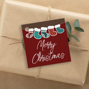 Étiquettes Cadeau Moderne Simple Cute Noël Stockage vacances