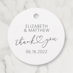Étiquettes Cadeau Moderne simple élégant chic minimaliste Mariage de