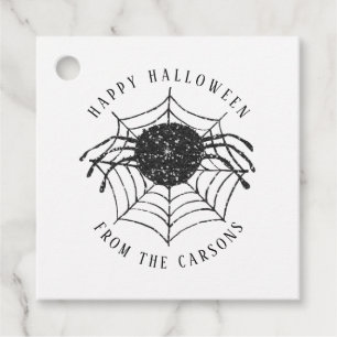 Étiquettes Cadeau Moderne simple heureux Halloween Spider Web