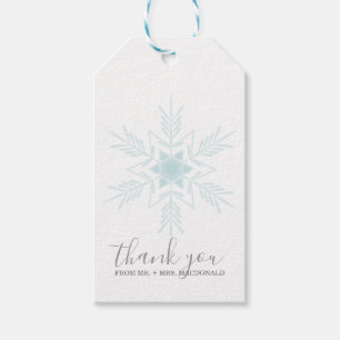 Étiquettes-cadeau moderne WINTER WONDERLAND marque de faveur de mari