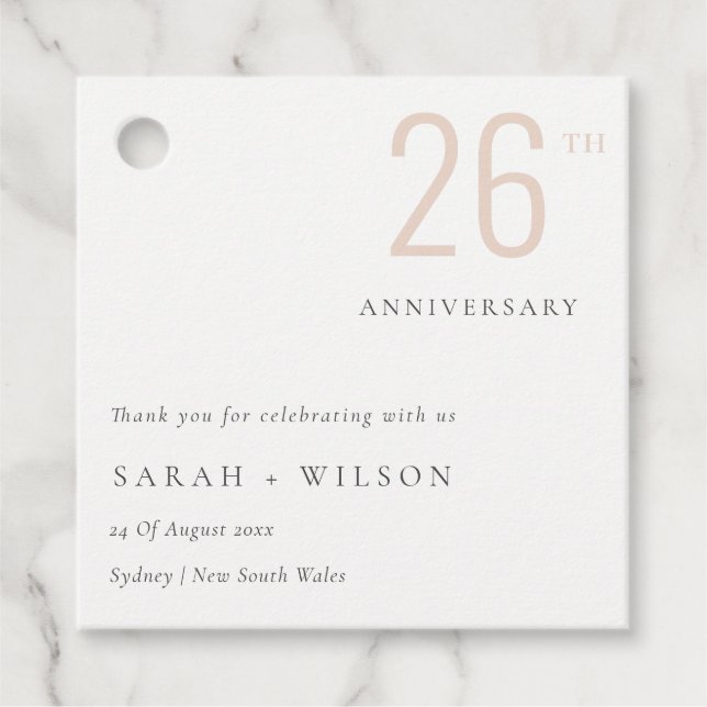 Étiquettes Cadeau Moins Gras Dusky Blush Tous Les Anniversaires De L (Devant)