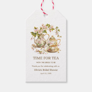 Étiquettes-cadeau Moment floral pour la fête de mariage Tea Merci   