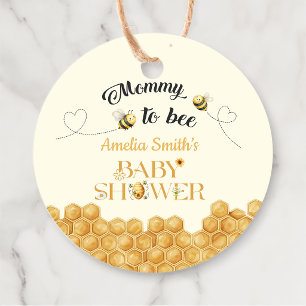 Étiquettes Cadeau Momy To Bee Baby Shower 