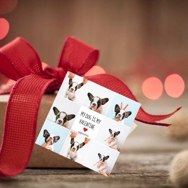 Étiquettes Cadeau Mon chien est ma Saint Valentin | Photos de deux c (Créateur téléchargé)