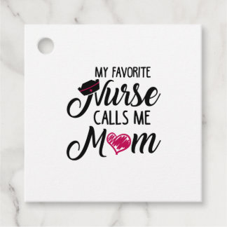 Étiquettes Cadeau Mon Infirmière Préférée M'Appelle Maman. Masque