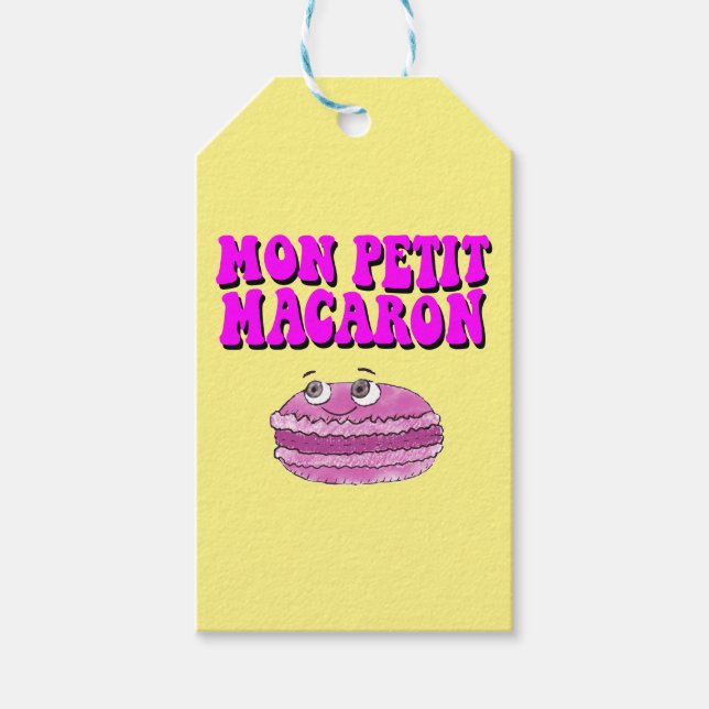 Étiquettes-cadeau Mon Petit Macaron Texte Super rétro (Devant)